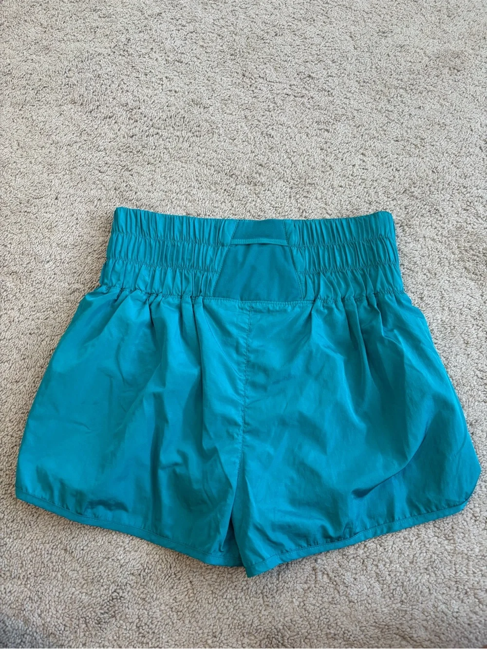 FP Movement by Free People Teal Athletic Shorts with Smocked Waistband, Women L